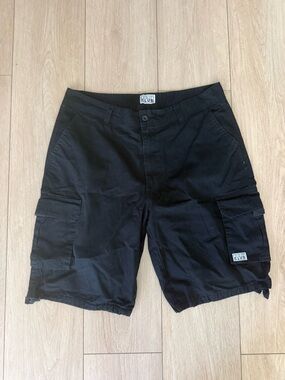 Pro Club Black Cargo Shorts Utility Y2K Gorpcore Loose Fit